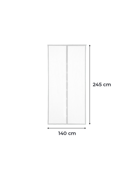 2 moustiquaires à fermeture magnétique 140x245cm pour la maison ou les fenêtres
