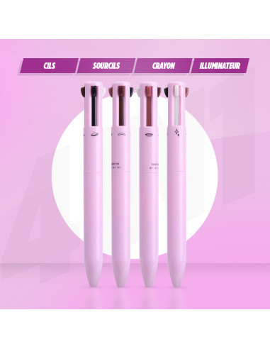Crayon de maquillage 4-en-1 lèvres, yeux,...