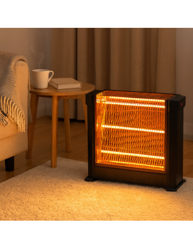 Poêle à quartz électrique trois éléments,...