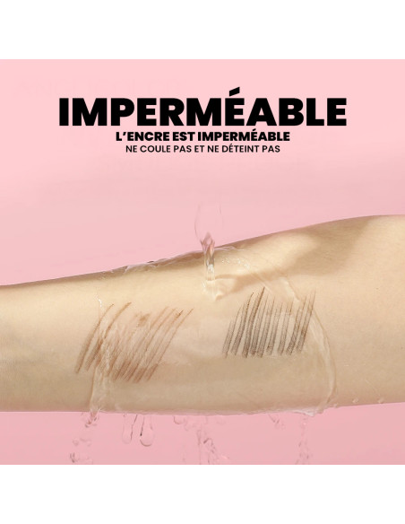 Stylo microblading pour sourcils et barbe, waterproof, effet naturel.