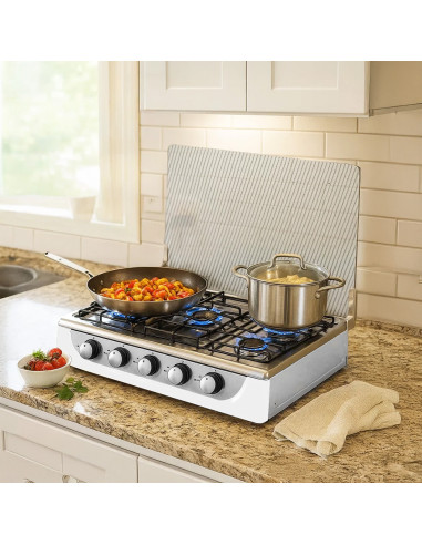 Réchaud à gaz portable 5 brûleurs acier...