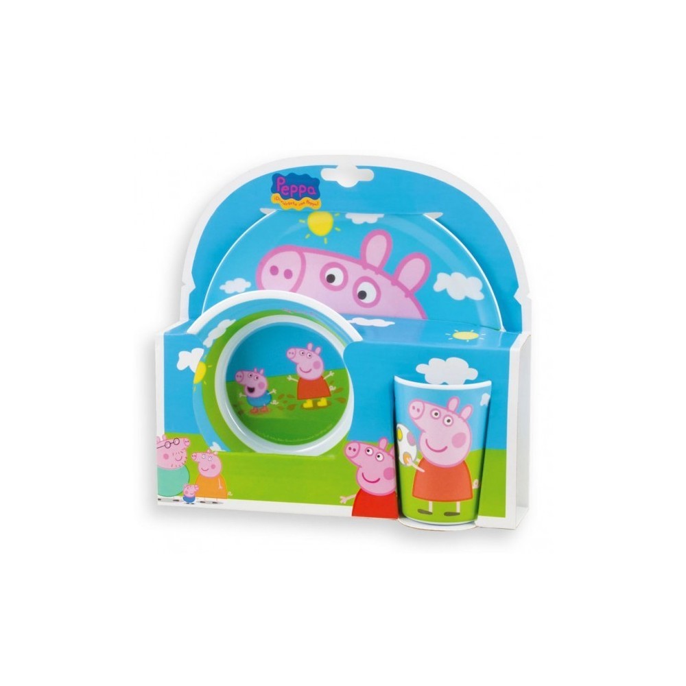 123175 - Vaisselle enfant - Kit de 3 pièces - PEPPA PIG -