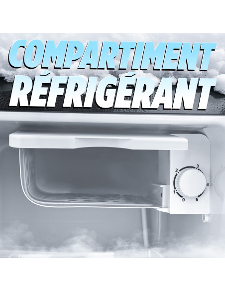 Mini-réfrigérateur 45L frigo-bar porte réversible avec compartiment congélation