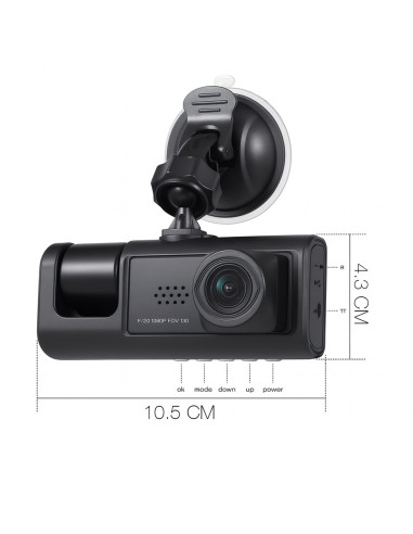 Dash cam DVR surveillance de voiture triple...