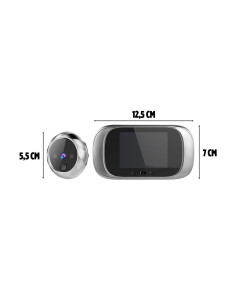 Juda numérique pour porte, sans fil, grand-angle 90°, moniteur 2,8" et sonnette