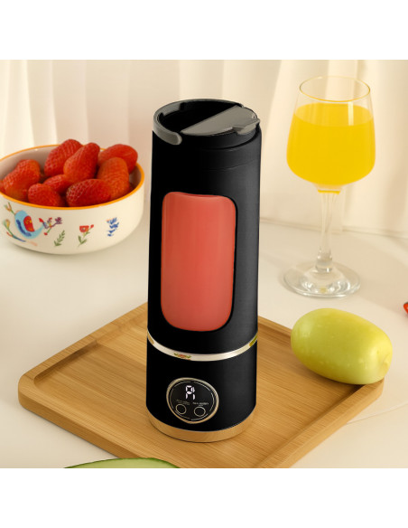 Mixeur portable sans fil, bouteille rechargeable USB, 450ml, lames en acier.