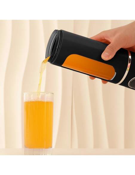 Mixeur portable sans fil, bouteille rechargeable USB, 450ml, lames en acier.