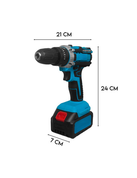Kit perceuse visseuse meuleuse sans fil double batterie 72V avec mallette