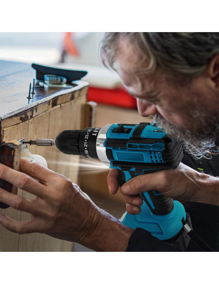 Kit perceuse visseuse meuleuse sans fil double batterie 72V avec mallette