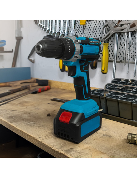 Kit perceuse visseuse meuleuse sans fil double batterie 72V avec mallette