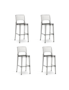 Lot de 4 tabourets Isy SCAB Design en polycarbonate...
