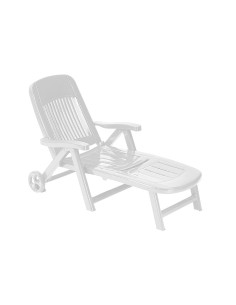 Chaise longue CALIFORNIA, roues arrière, dossier... 2