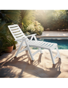Chaise CLEOPATRA avec rallonge en résine dossier... 2