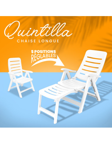 Transat QUINTILLA avec rallonge en résine,...