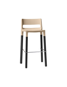 Lot de 4 tabourets NATURAL DIVO en technopolymère et... 2
