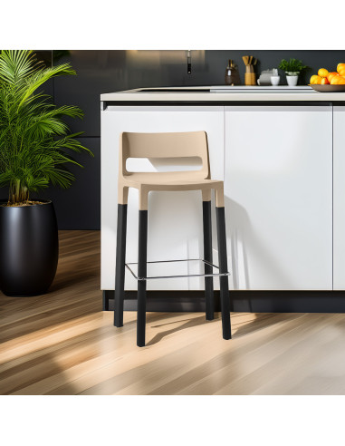 Lot de 4 tabourets NATURAL DIVO en...