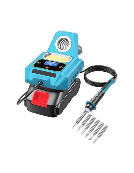 Fer à souder rechargeable 20V sans fil, 500°C, écran.
