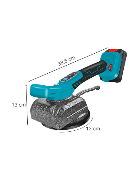 Ventouse vibrante 130mm, 2 batteries 21V, pour carreaux, avec mallette.