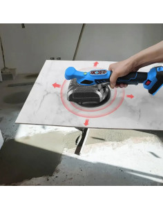 Ventouse vibrante 130mm, 2 batteries 21V, pour carreaux,... 2
