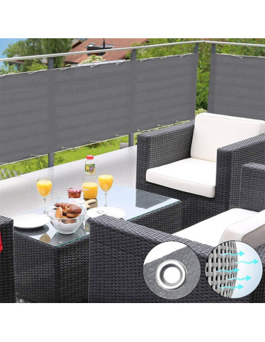 Toile de protection pour balcon, garde-corps,...