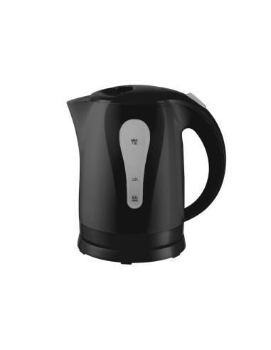 Bouilloire électrique sans fil 1,8L 2200W, base pivotante et arrêt automatique.