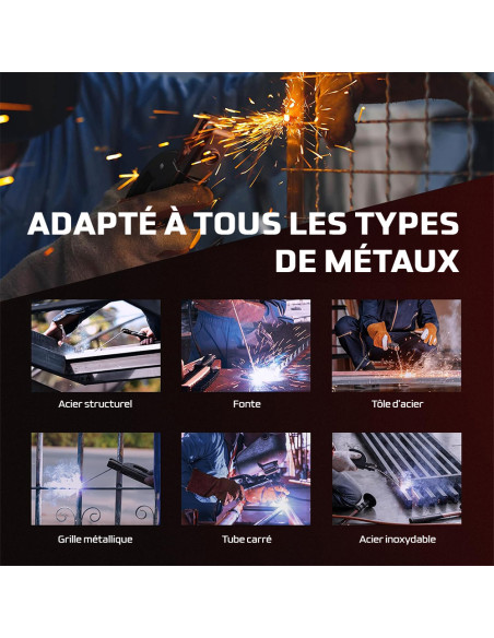 Mini Soudeuse Inverter 400A, Meuleuse d'Angle Flex 1000W à Électrode.