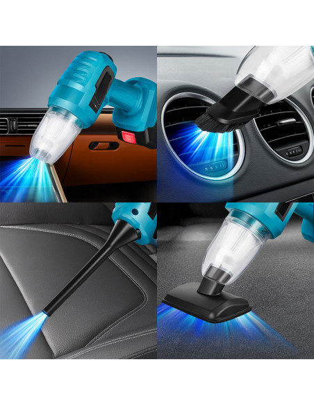 Aspirateur/souffleur sans fil 36V pour voiture, rechargeable.