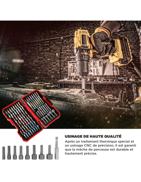 Kit 83 embouts magnétiques universels pour tournevis, avec mallette.