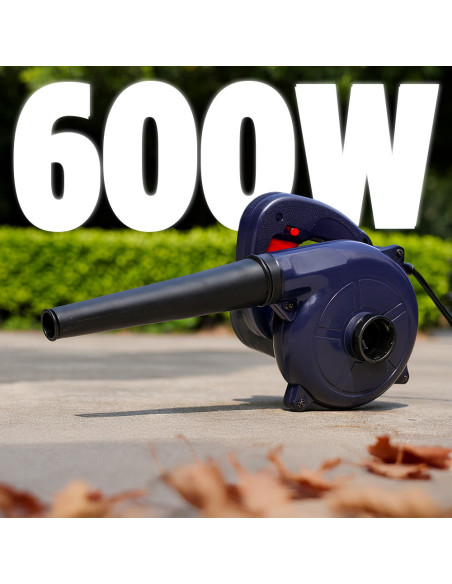 Souffleur et aspirateur électrique 600W pour jardin, ramasse-feuilles.
