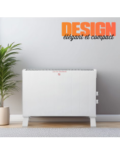 Convecteur de sol Chauffage électrique 2200 W Blanc... 2