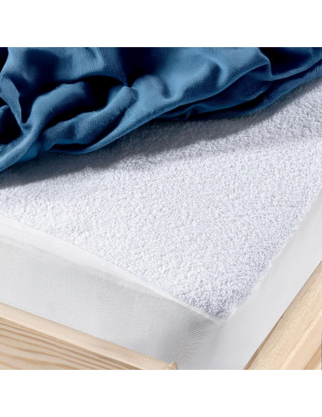 Protège-matelas pour lit double Maxi 180x200+25cm Imperméable et Anti-acariens