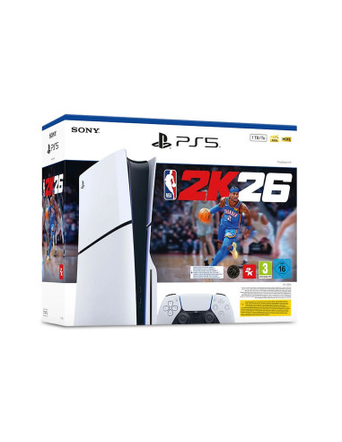 PS5 Slim 1TB Bundle NBA 2K26 Édition Standard –...