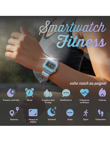 Smartwatch I6 IP68, écran 2,4 cm, GPS,...