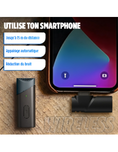 Microphone sans fil Type-C – Autonomie 6 heures, portée... 2