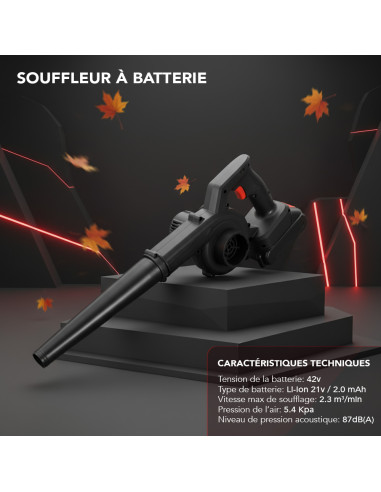 Souffleur sans fil GFJ-21A 42V Li-Ion 2...