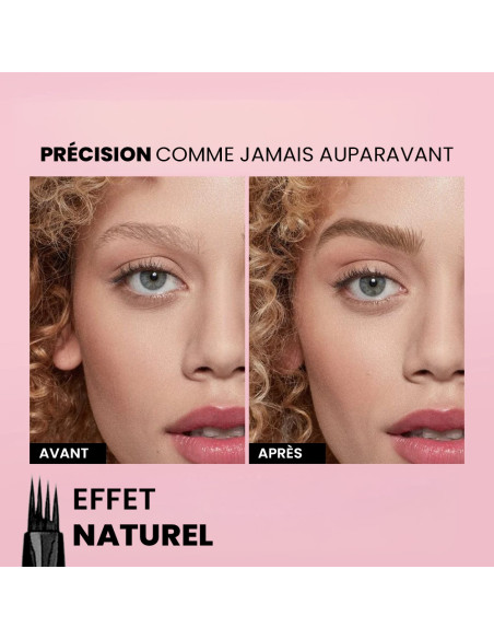 2X Crayon Sourcils et Barbe Microblading Waterproof – Stylo à Effet Naturel