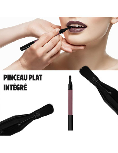 Crayon à lèvres mat waterproof avec pinceau...