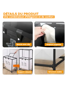 Panier à linge pliable et gain de place