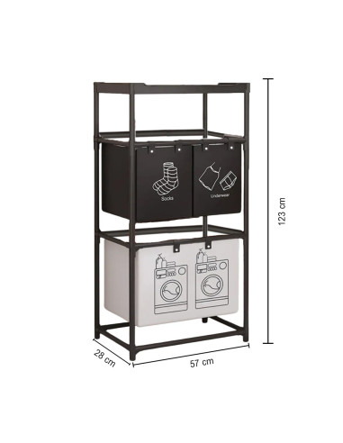 Panier à linge pliable et gain de place