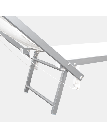 Lit de soleil LUXURIOUS avec parasol en aluminium, dossier inclinable 180x60x40