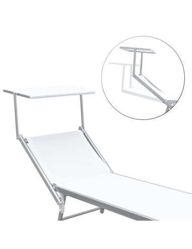 Lit de soleil LUXURIOUS avec parasol en...