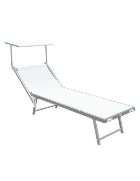 Lit de soleil LUXURIOUS avec parasol en aluminium, dossier inclinable 180x60x40