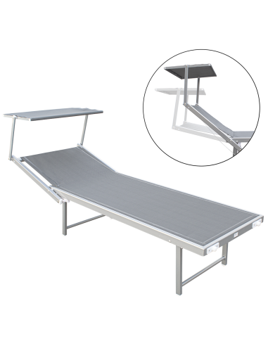 Lit de soleil LUXURIOUS avec parasol en...