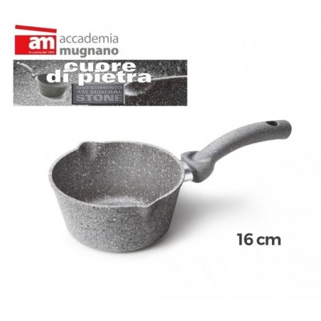 CPCNC16 - Casserole diam 16 cm effet pierre antiadherente - ACCADEMIA MUGNANO GRANITO - MINERAL STONE