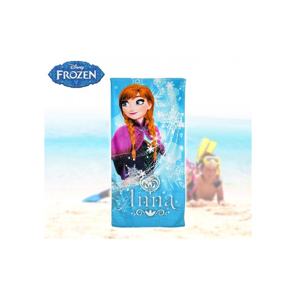  WD16936 - Serviette/ Drap de plage - dessin ELSA & ANNA FROZEN - 70 x 140 cm - 100% coton de Disney