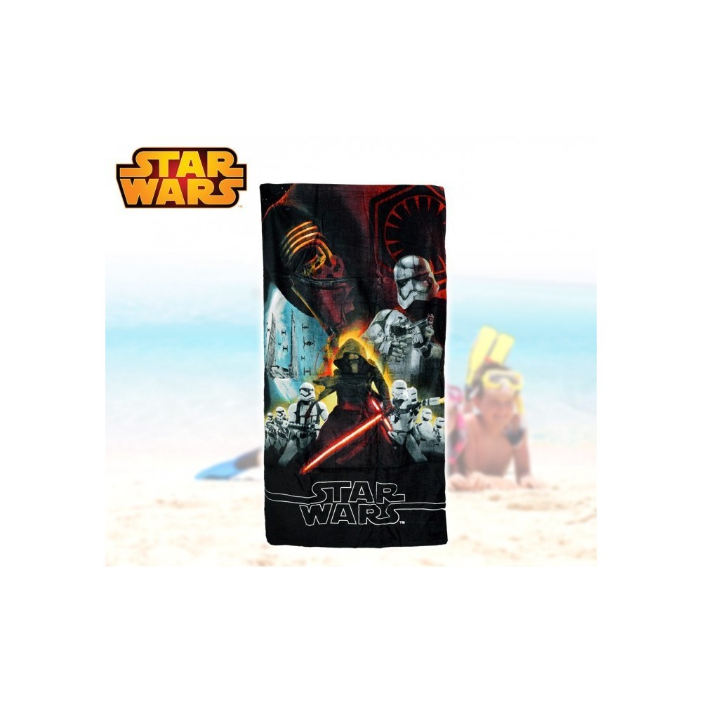  SWE7038 - Serviette/ Drap de plage - dessin STAR WARS - 70 x 140 cm - 100% coton