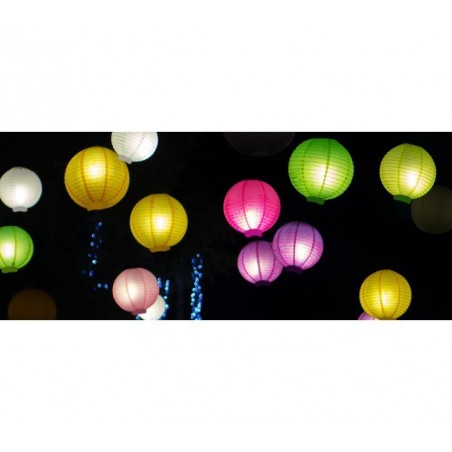 - 137148 ciel Lanterne RONDE approprié pour intérieur et extérieur (Pack de 5 pièces) 