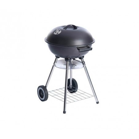 Barbecue avec des roues et couvercle de sécurité (70 x 43 cm) 