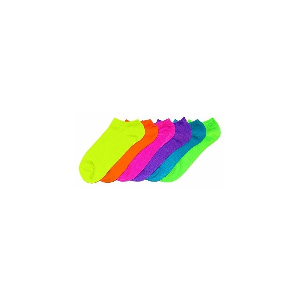 N703-1 - Pack de 6 paires de chaussettes SUMMER NEON femme Taille 35 / 40
