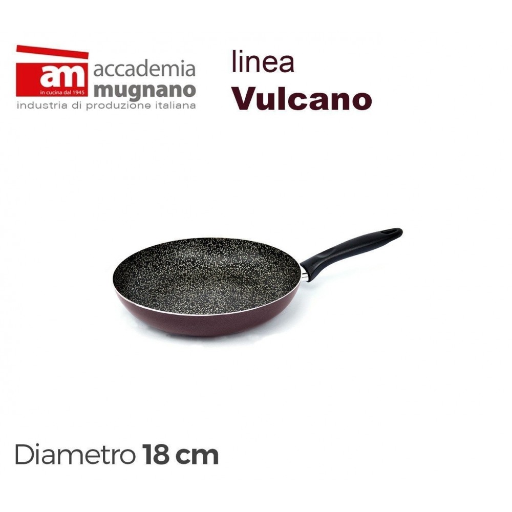 VUPDL18 - Poêle anti-adhésive - 18cm ligne Accademia Mugnano effet pierre Vulcano